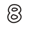 Number 8 2 Element from Doodles - Monochrome Set