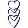 Overlapping Hearts Doodle Element from Scribbles - Sketch Style Set