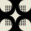 Petals Star Dot Element from Patterns Tiles - Monochrome Set
