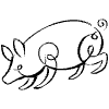 Pig Element from Symbols - Flourishes Set