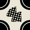 Pineapple Polka Dot Arc Element from Patterns Tiles - Monochrome Set