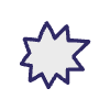 Pop Explode Sparkle Filled Element from Scribbles - Variable Line Thickness Set