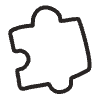 Puzzle Element from Doodles - Monochrome Set