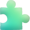 Puzzle Piece Element from Blob Shapes - Gradient Set