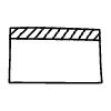 Rectangle Top Non Filled Line Element from Bubbles - Variable Line Thickness Set