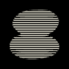 Rocks Oval Stripe Line Element from Patterns Tiles - Monochrome Set