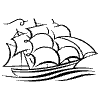Sailing Ship 1 Element from Symbols - Flourishes Set