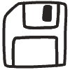 Save Disk Element from Doodles - Monochrome Set
