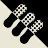 Scratch Half Polka Dot Triangle Element from Patterns Tiles - Monochrome Set