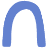 Shape Abstract Arch Thin Element from Organic Shapes - Flat Set