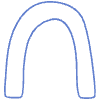Shape Abstract Arch Thin Element from Organic Shapes - Line Set