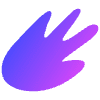Shape Abstract Hand Element from Organic Shapes - Gradient Set