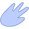 Shape Abstract Hand Element from Organic Shapes - Filled Set
