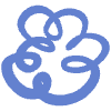 Shape Circle Curly Element from Organic Shapes - Flat Set
