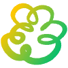 Shape Circle Curly Element from Organic Shapes - Gradient Set