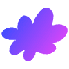 Shape Flower Nature Cloud Element from Organic Shapes - Gradient Set