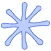 Shape Flower Nature Splash Element from Organic Shapes - Filled Set