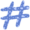 Shape Hashtag Waffle Element from Organic Shapes - Texturized Set