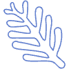 Shape Leaves Nature Fan Element from Organic Shapes - Line Set