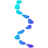 Shape Line Dash 2 Element from Organic Shapes - Gradient Set
