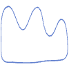 Shape Mountain Curly Element from Organic Shapes - Line Set