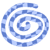 Shape Spiral Circle Element from Organic Shapes - Texturized Set