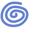 Shape Spiral Circle Element from Organic Shapes - Flat Set