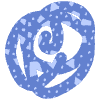 Shape Spiral Drawing Element from Organic Shapes - Texturized Set