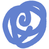 Shape Spiral Drawing Element from Organic Shapes - Flat Set