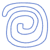 Shape Spiral Square Element from Organic Shapes - Line Set