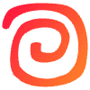 Shape Spiral Square Element from Organic Shapes - Gradient Set