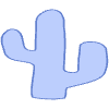 Shape Tree Cactus Nuture Element from Organic Shapes - Filled Set
