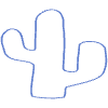 Shape Tree Cactus Nuture Element from Organic Shapes - Line Set