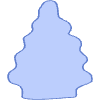Shape Tree Pine Nuture Element from Organic Shapes - Filled Set