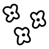 Small Flowers Line Element from Scribbles - Variable Line Thickness Set