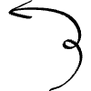 Spiral Arrow Doodle 15 Element from Arrows - Sketch Style Set