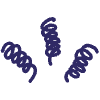 Spiral Springs Line Element from Scribbles - Variable Line Thickness Set