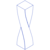 Spiral Square Element from Symbols 3D - Line Set
