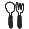 Spoon Folk Element from Doodles - Monochrome Set