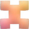 Square Cross Puzzle Element from Blob Shapes - Gradient Set