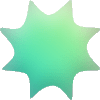 Star Bomb Element from Blob Shapes - Gradient Set