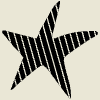 Star Diagonal Oblique Element from Patterns Tiles - Monochrome Set
