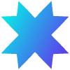 Star Ribbon Cross Element from Geometric Shapes - Gradient Set