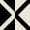 Stop Cross Half Element from Patterns Tiles - Monochrome Set