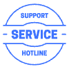 Support Service Hotline Circle Element from Badges Classic - Line Set