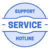 Support Service Hotline Circle Element from Badges Classic - Shadow Set