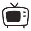 Television Element from Doodles - Monochrome Set