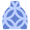 Vase 2 Element from Geometric Shapes - Texturized Set