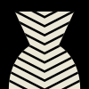 Vase Herringbone Element from Patterns Tiles - Monochrome Set
