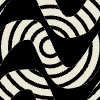 Wave Line Scratch Focus Circle Element from Patterns Tiles - Monochrome Set
